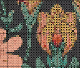 Cushion Cover Mid Century Cross Stitch Sewing Modern Embroidery Pattern Classic Artwork Art Needlework Embroidery Bright Floral Mid Century