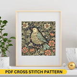 William Morris Birds wallpaper Floral Design Cross Stitch Pattern Morris Cross Stitch Pdf Famous Painting Floral Embroidery