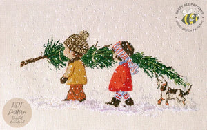 Christmas Tree Cross Stitch Pattern: Children Cross Stitch Design (PDF Pattern)